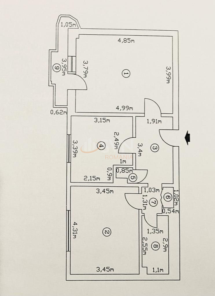 Apartament, 2 camere Bucuresti/Piata Victoriei