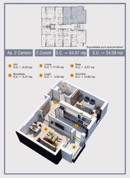 Apartament, 2 camere Bucuresti/Giulesti