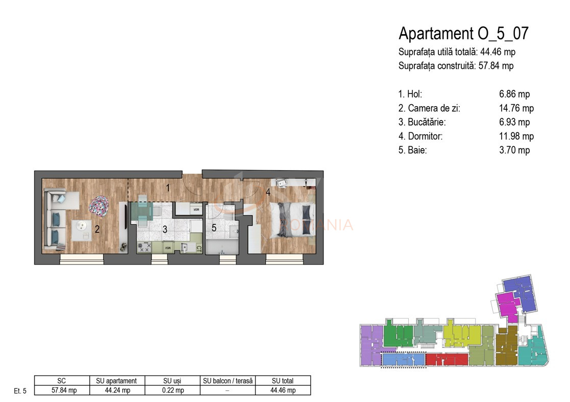 Apartament, 2 camere Bucuresti/Timpuri Noi