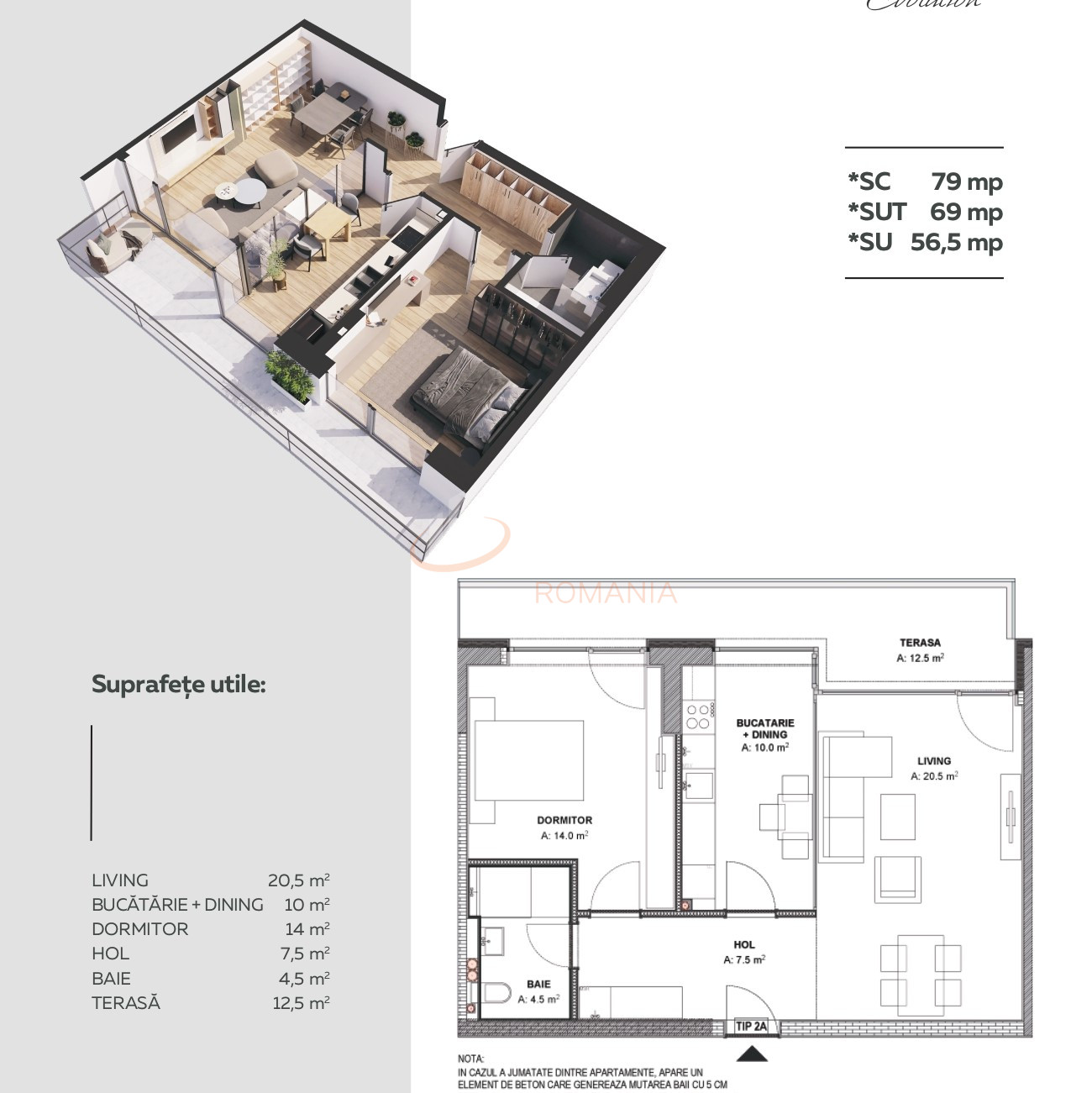 Apartament, 2 camere Bucuresti/Aviatiei