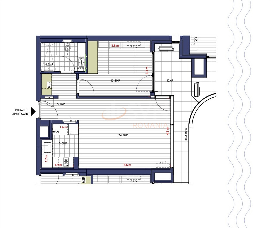 Apartament, 2 camere Bucuresti/Floreasca