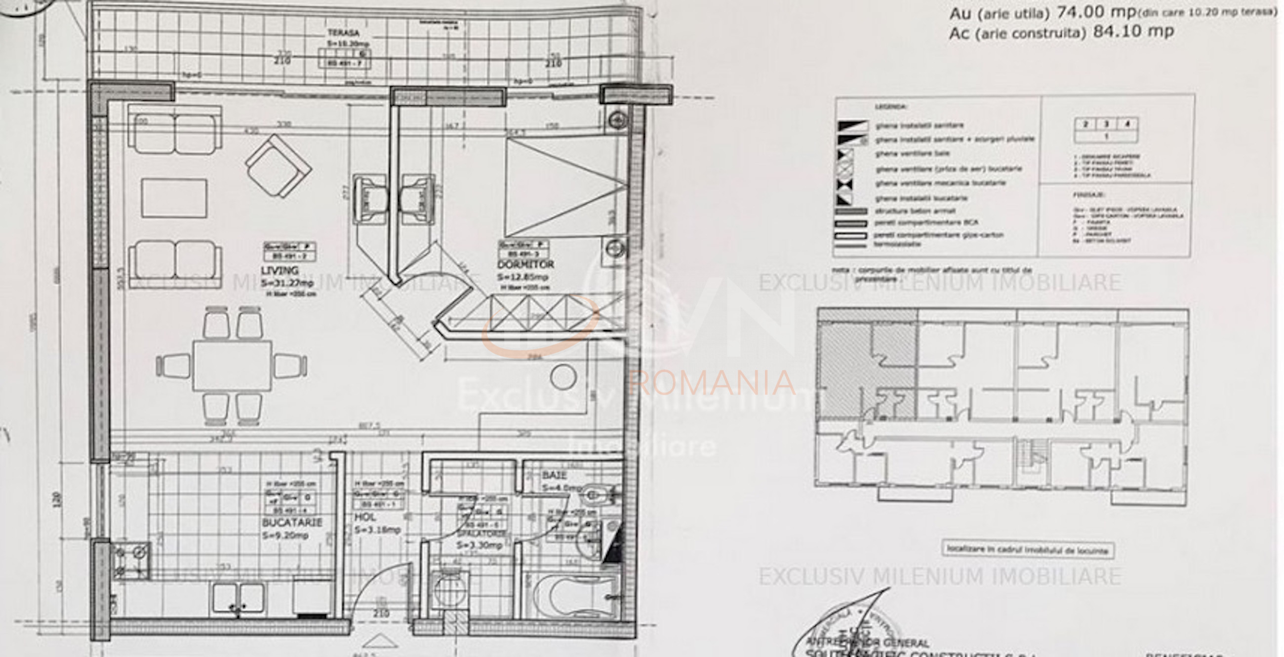 Apartament, 2 camere Bucuresti/Piata Presei Libere