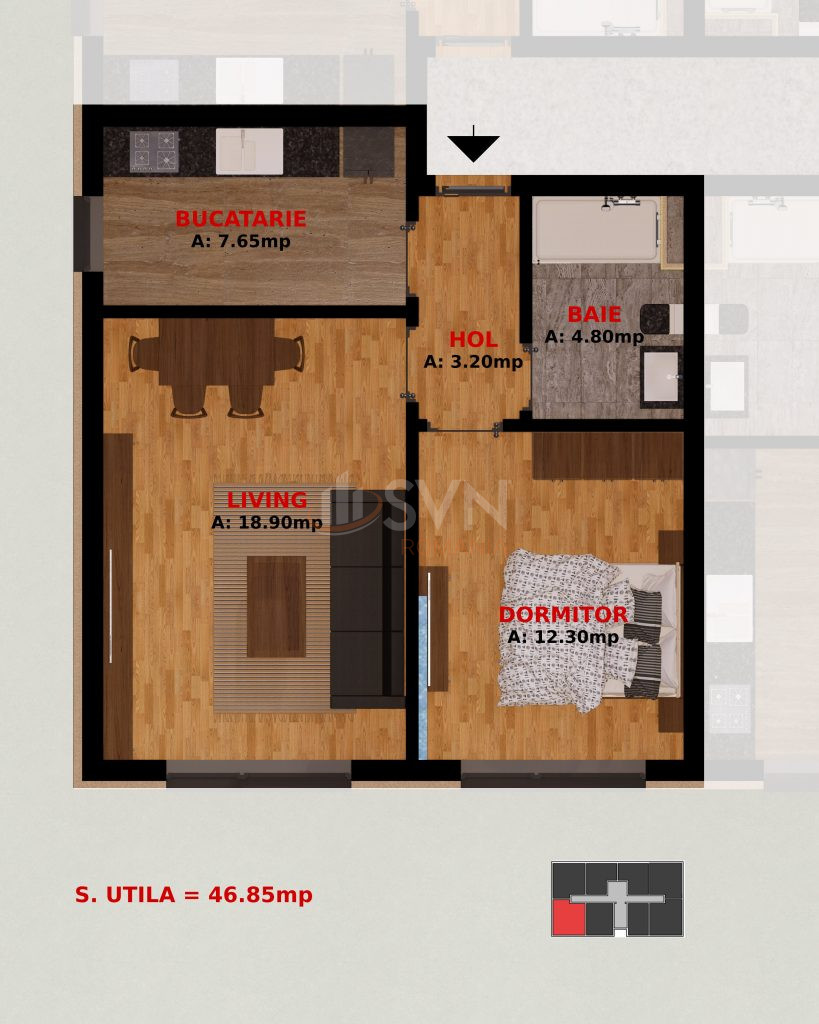 Apartament, 2 camere Ilfov/Dobroesti