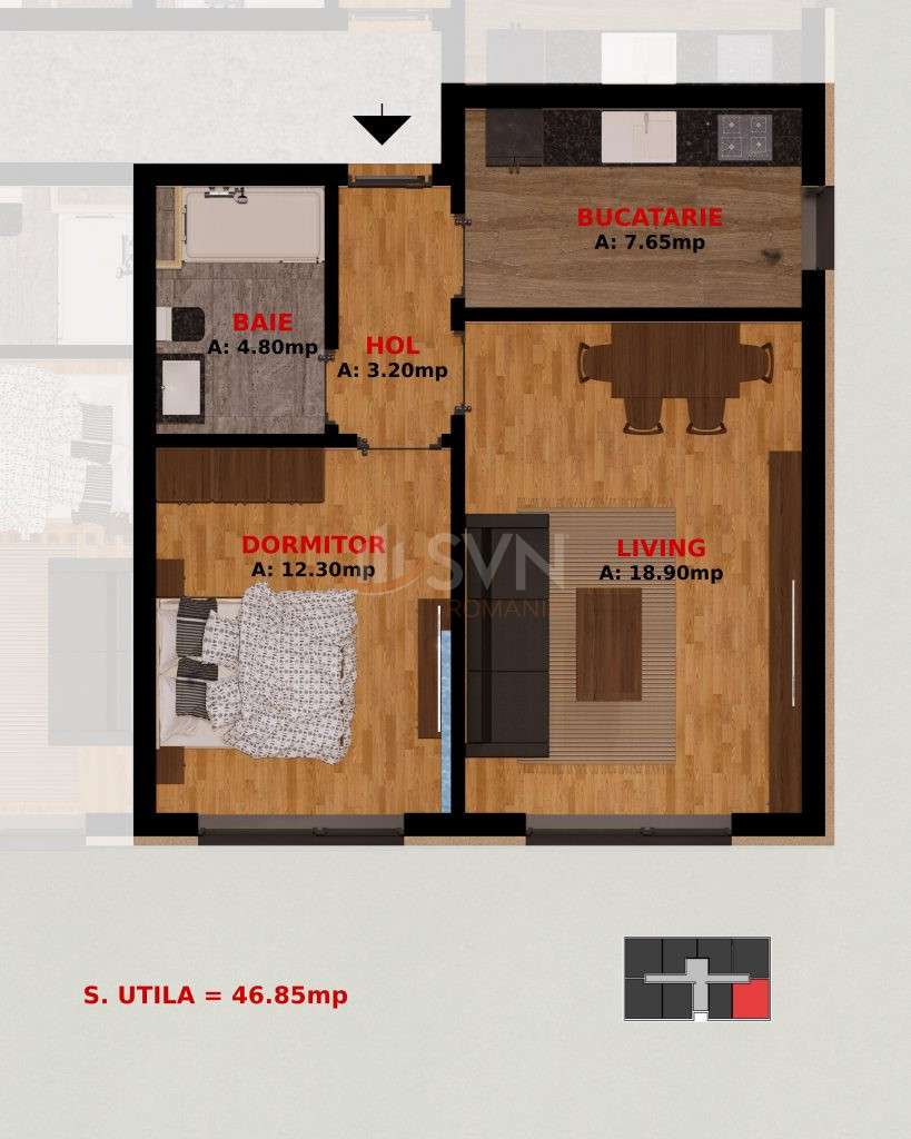 Apartament, 2 camere Ilfov/Dobroesti