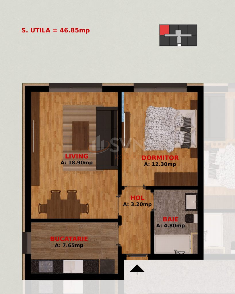 Apartament, 2 camere Ilfov/Dobroesti