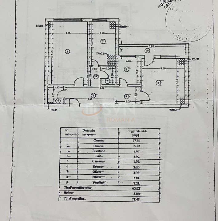 Apartament, 2 camere Bucuresti/Piata Unirii (s3)
