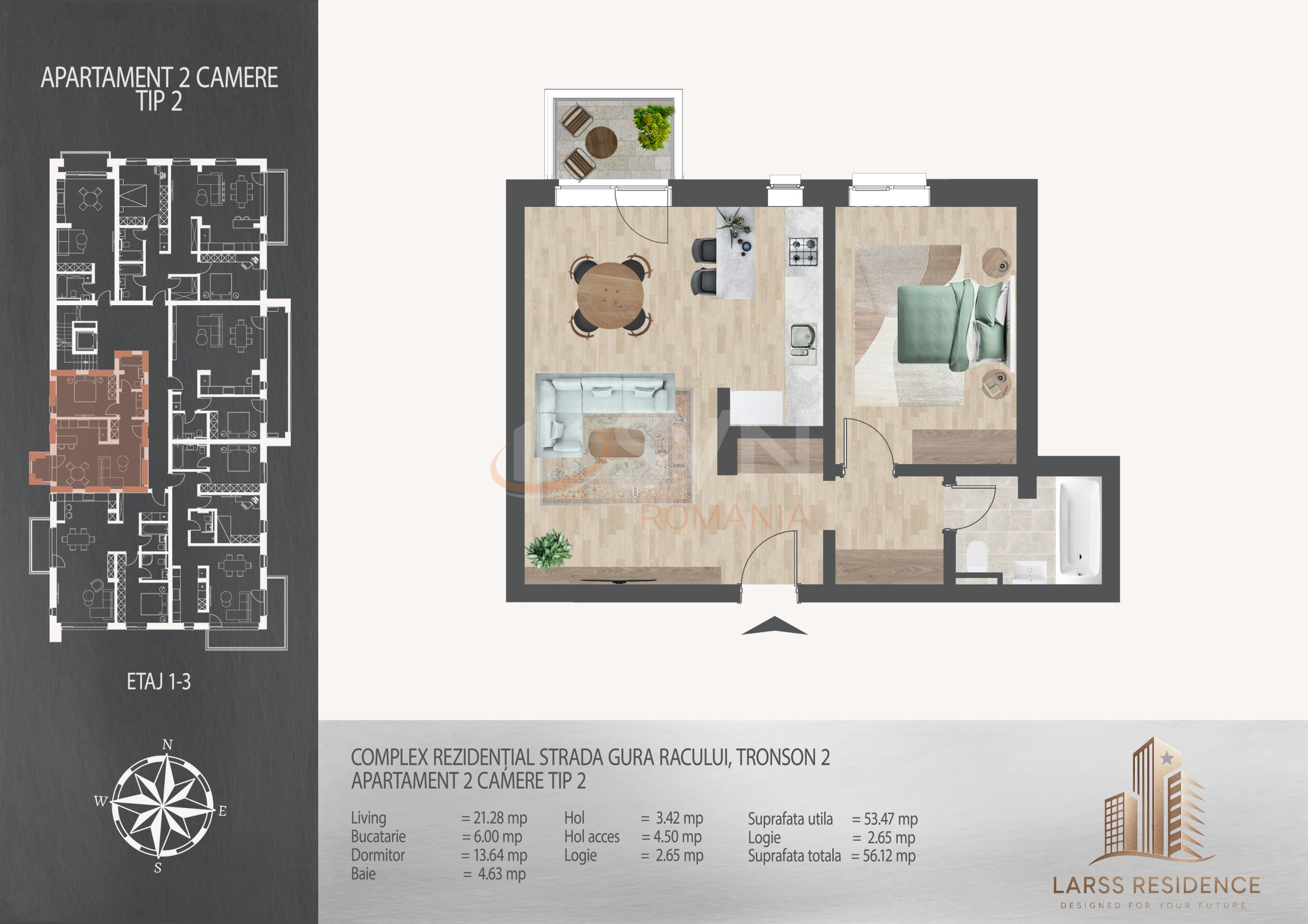 Apartament, 2 camere Bucuresti/Theodor Pallady