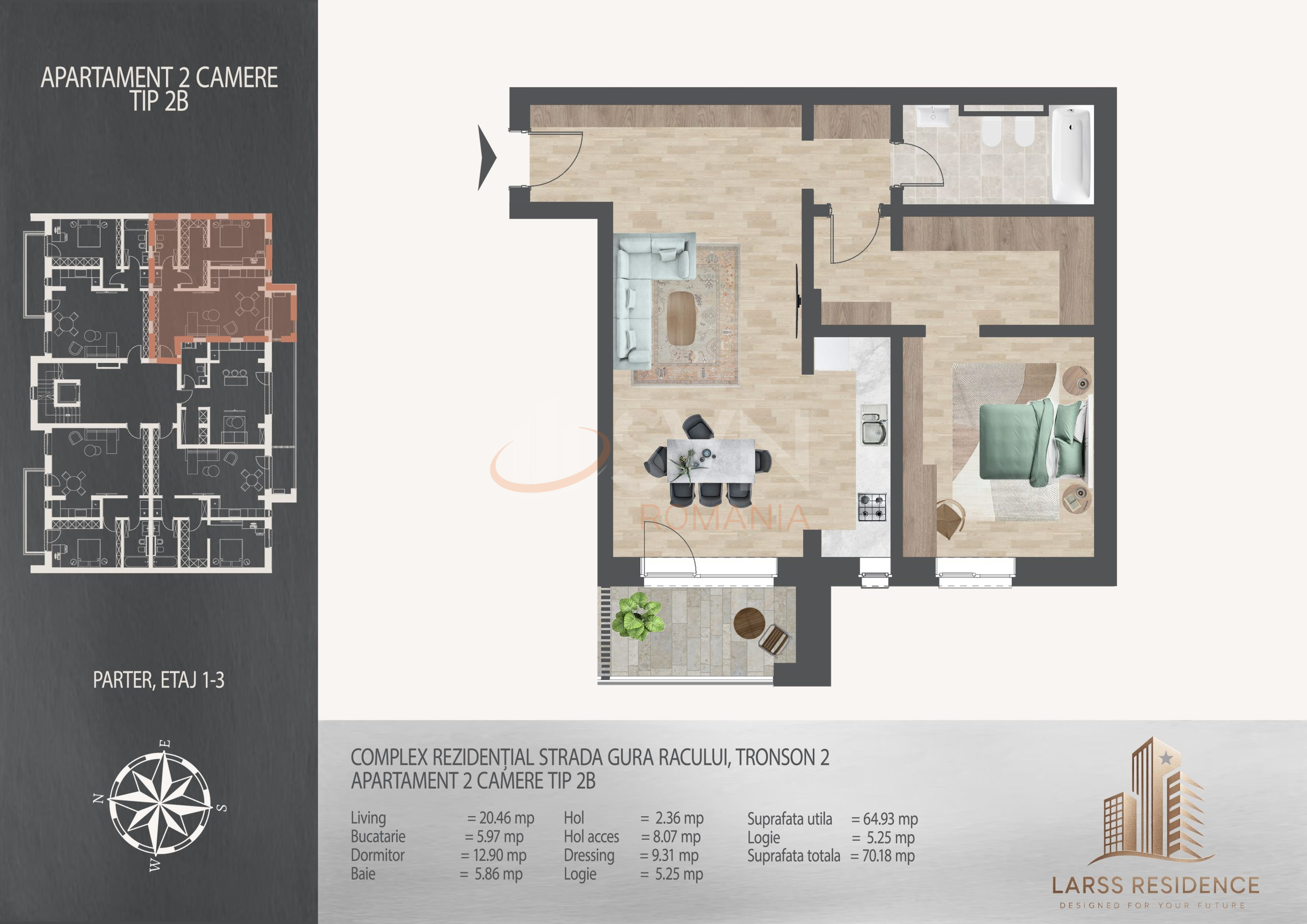 Apartament, 2 camere Bucuresti/Theodor Pallady