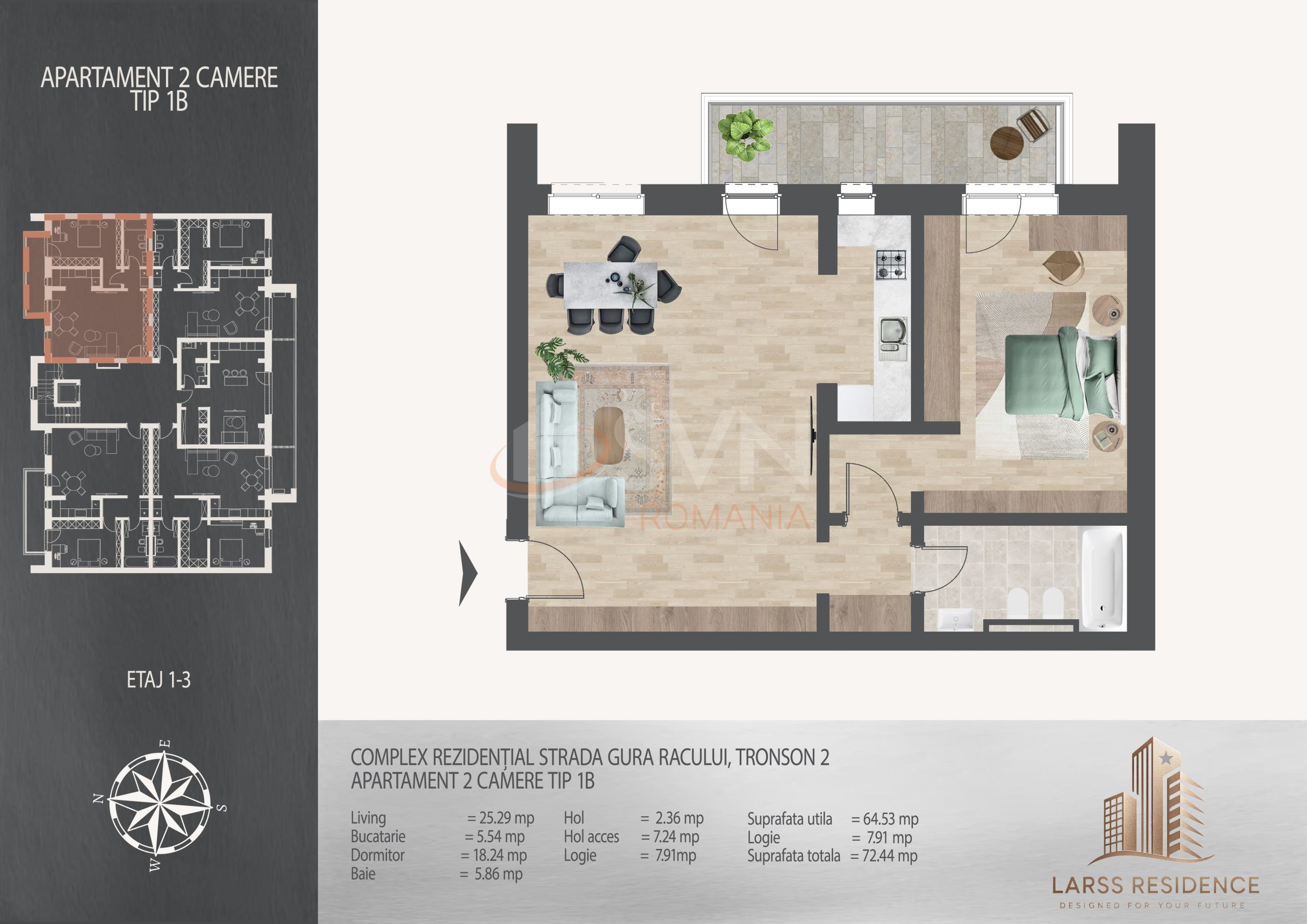 Apartament, 2 camere Bucuresti/Theodor Pallady