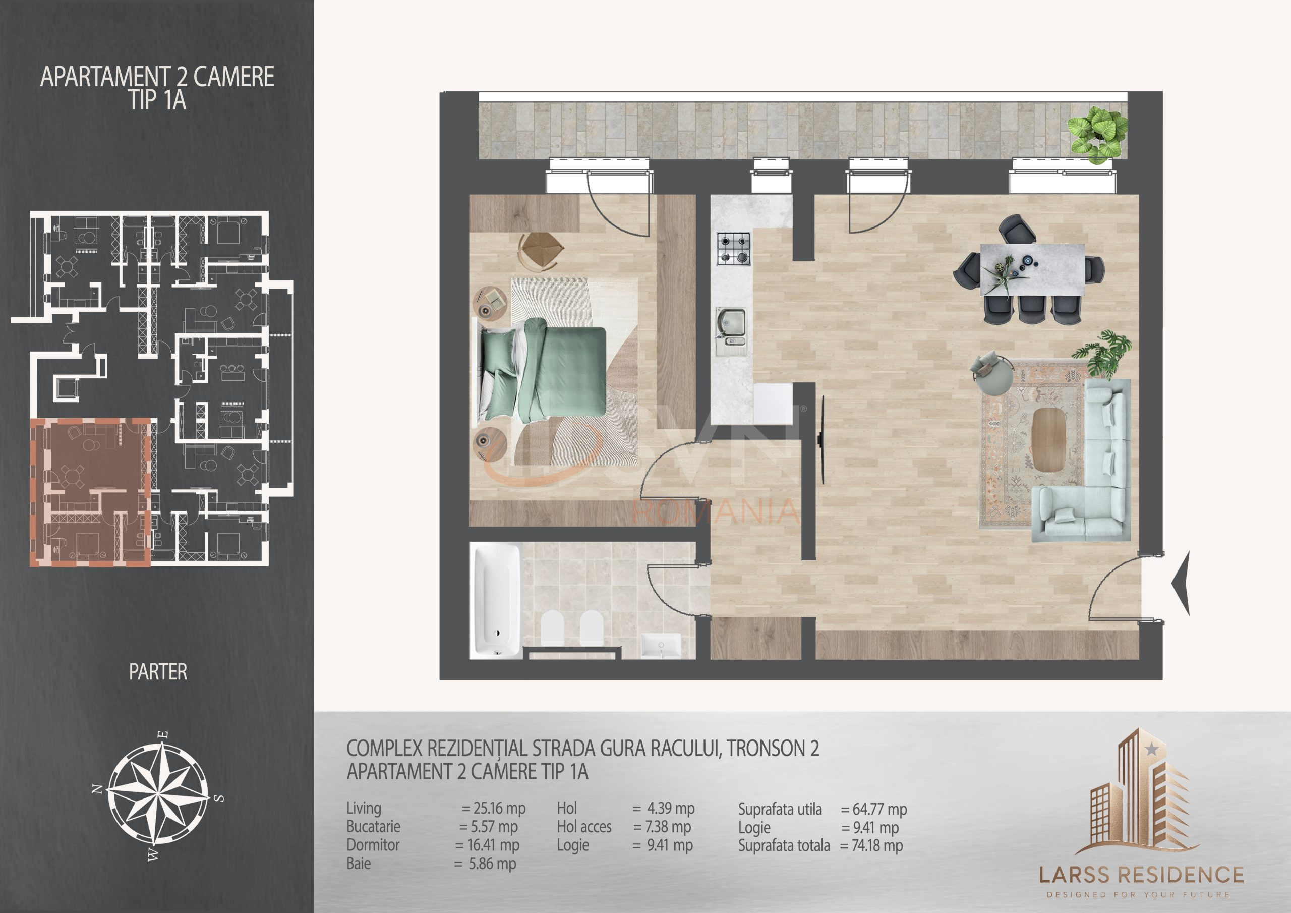 Apartament, 2 camere Bucuresti/Theodor Pallady