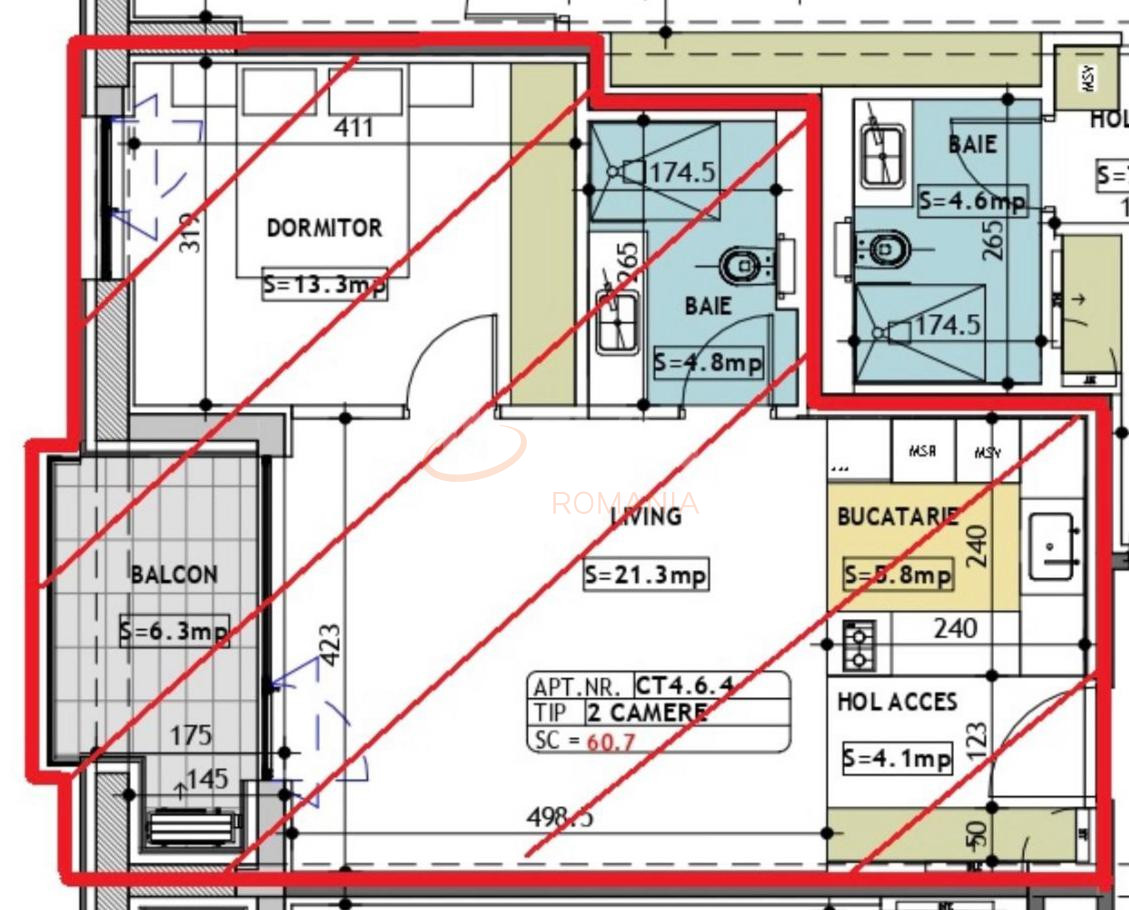 Apartament, 2 camere Bucuresti/Cotroceni
