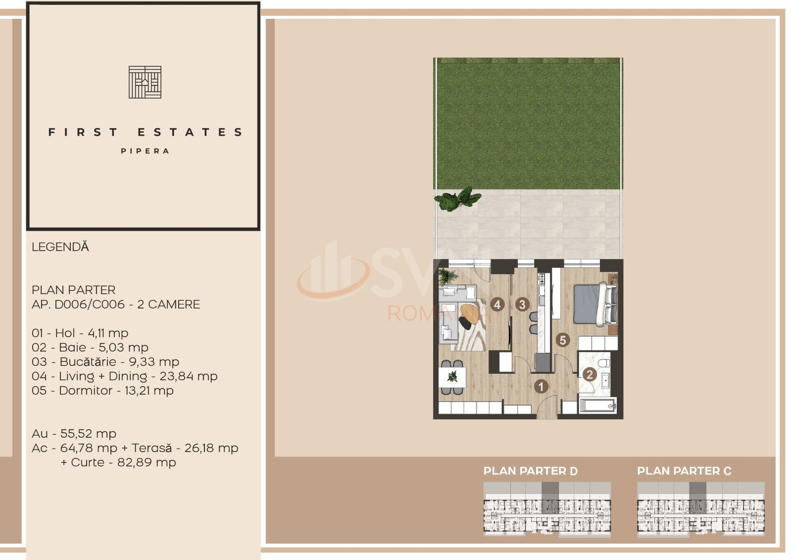 Apartament, 2 camere Bucuresti/Pipera