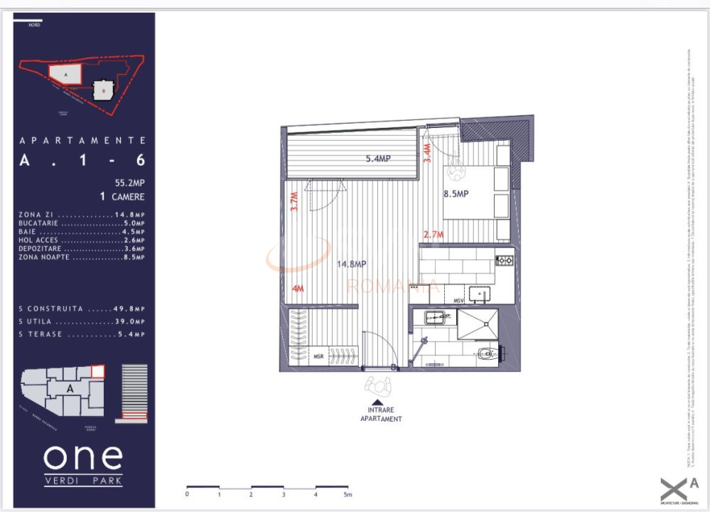 Apartament, 2 camere Bucuresti/Floreasca
