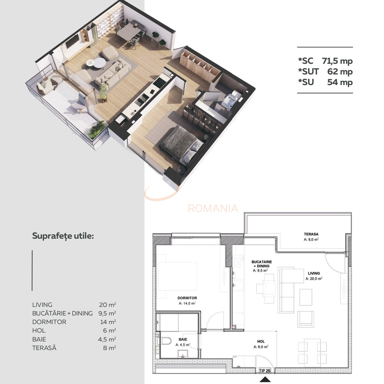 Apartament, 2 camere Bucuresti/Aviatiei