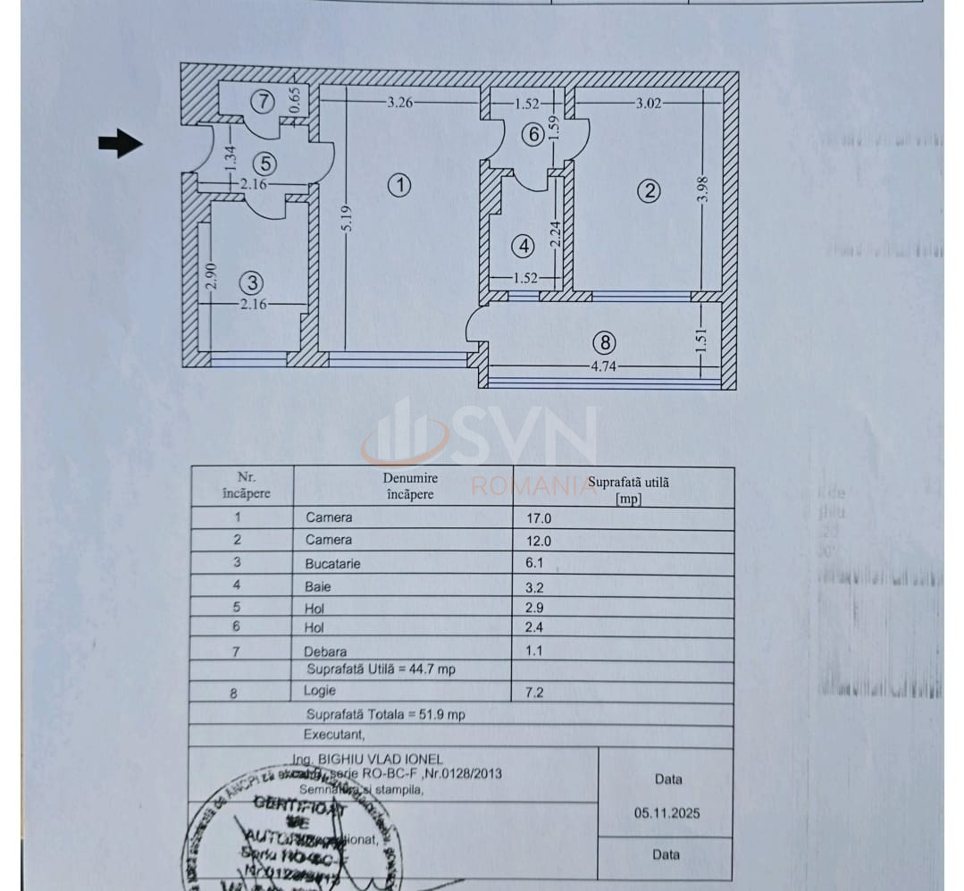 Apartament, 2 camere Bucuresti/Bucurestii Noi
