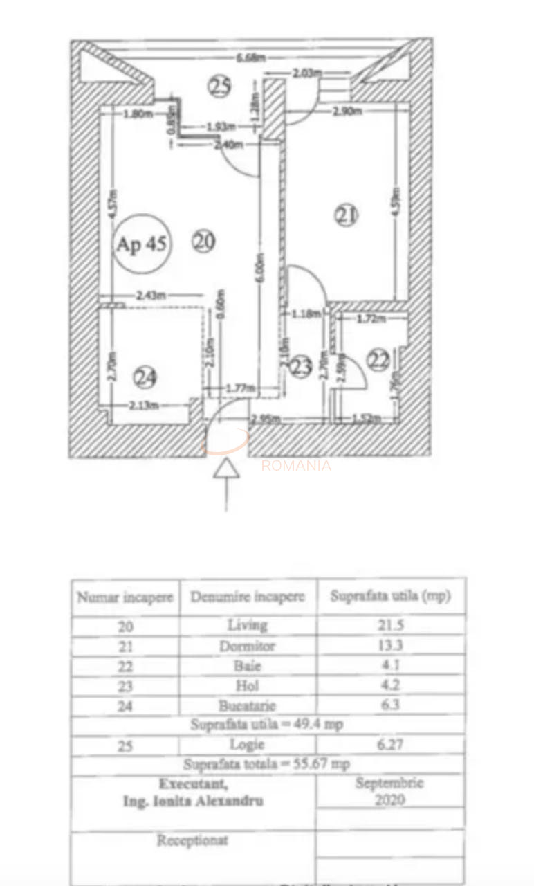 Apartament, 2 camere Bucuresti/Floreasca