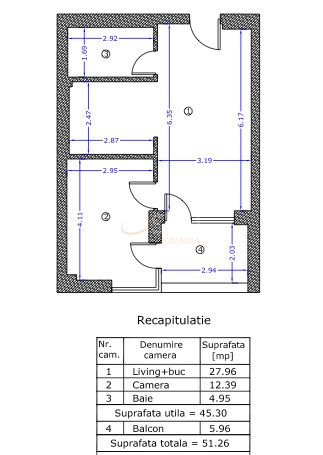 Apartament, 2 camere Bucuresti/Aviatiei