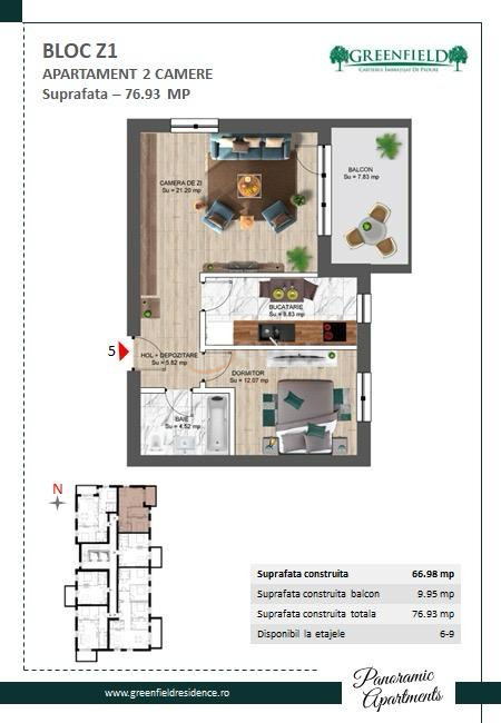 Apartament, 2 camere Bucuresti/Baneasa