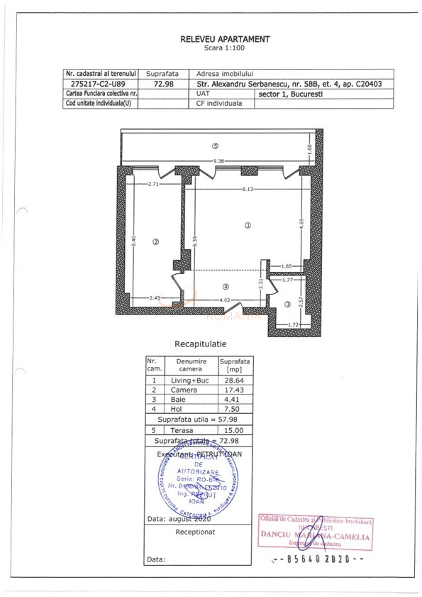 Apartament, 2 camere Bucuresti/Aviatiei