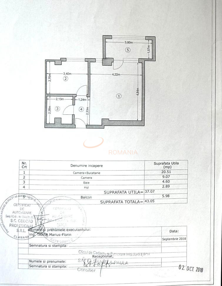 Apartament, 2 camere Bucuresti/Militari