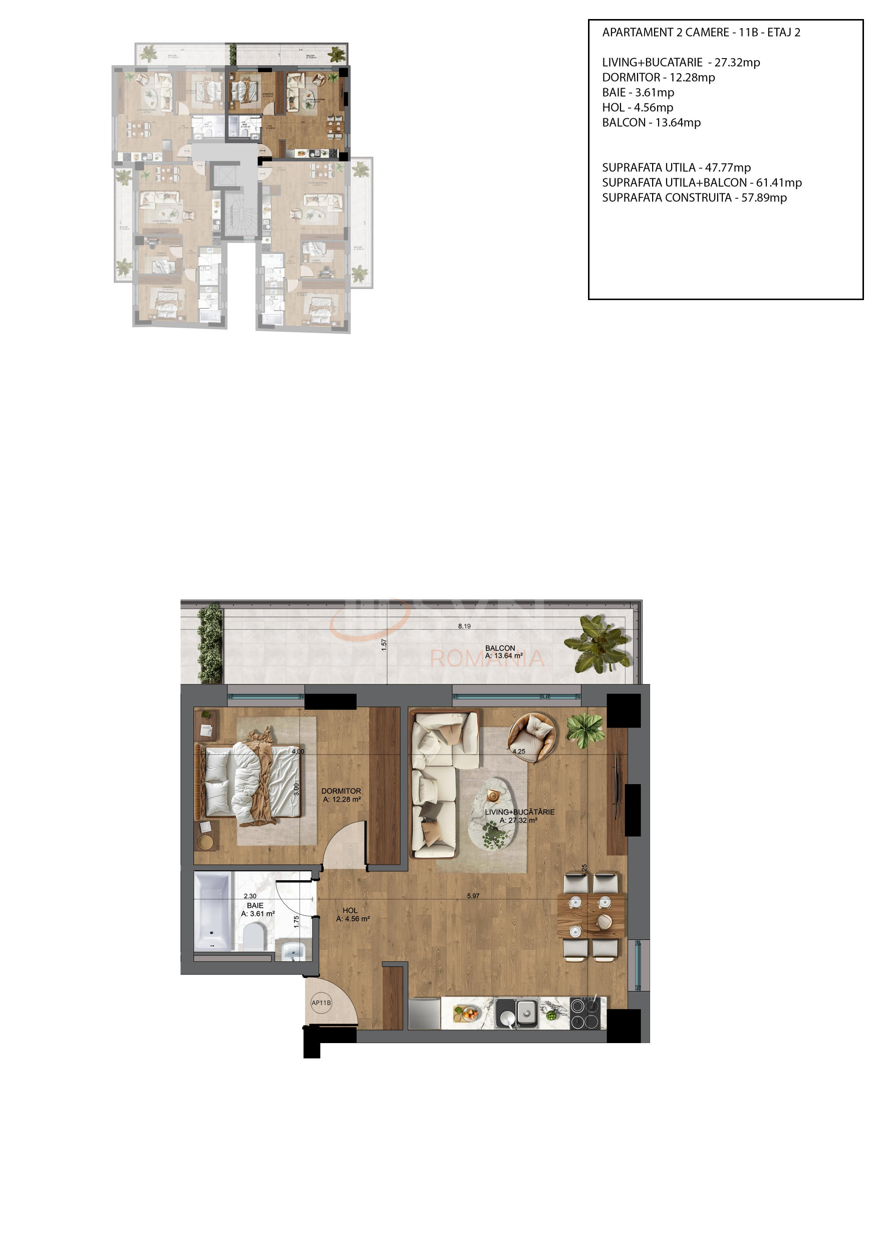 Apartament, 2 camere Bucuresti/Unirii