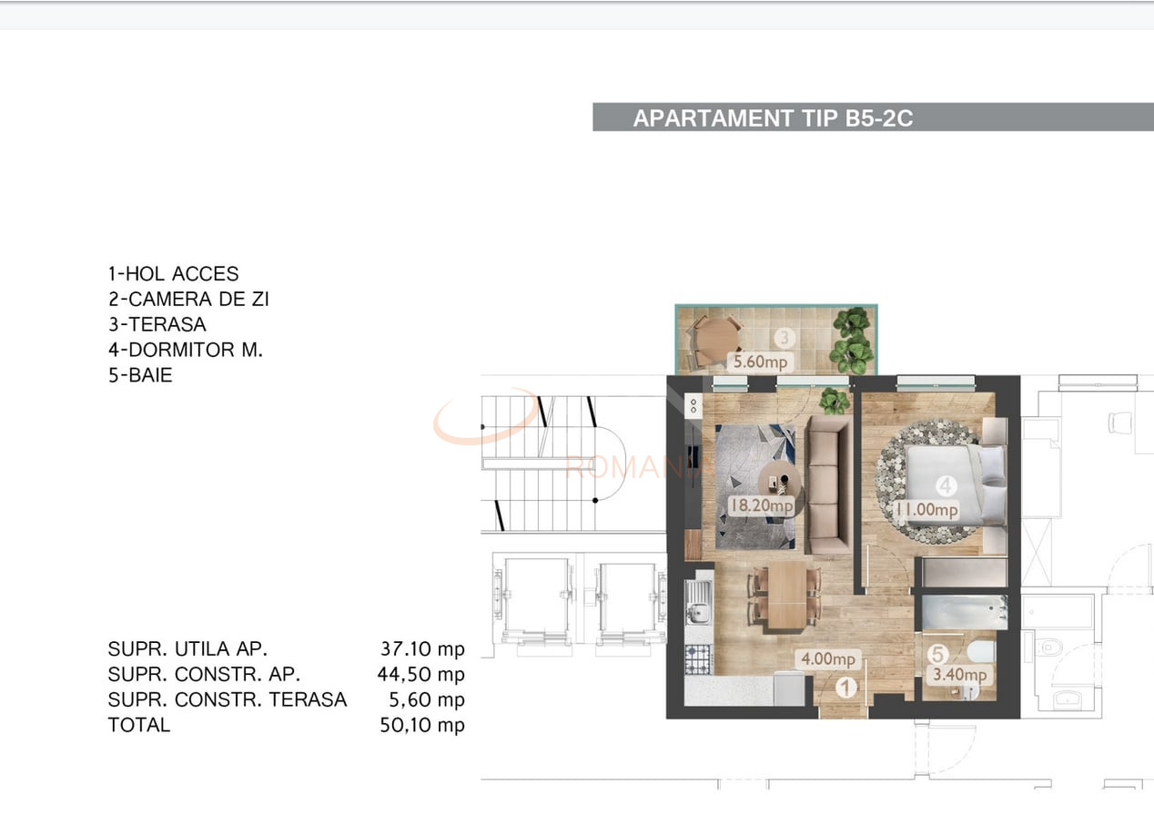 Apartament, 2 camere Bucuresti/Barbu Vacarescu