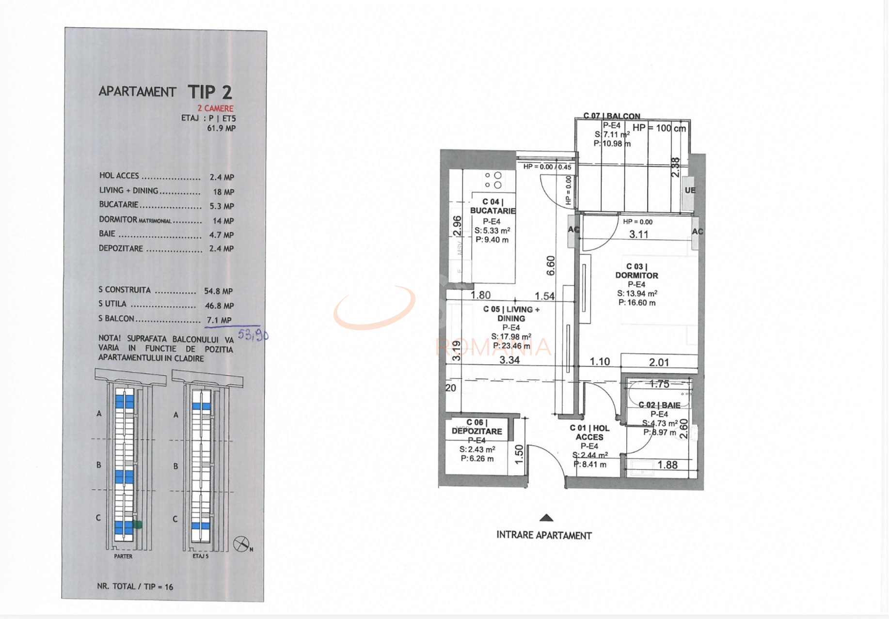 Apartament, 2 camere Ilfov/Dobroesti