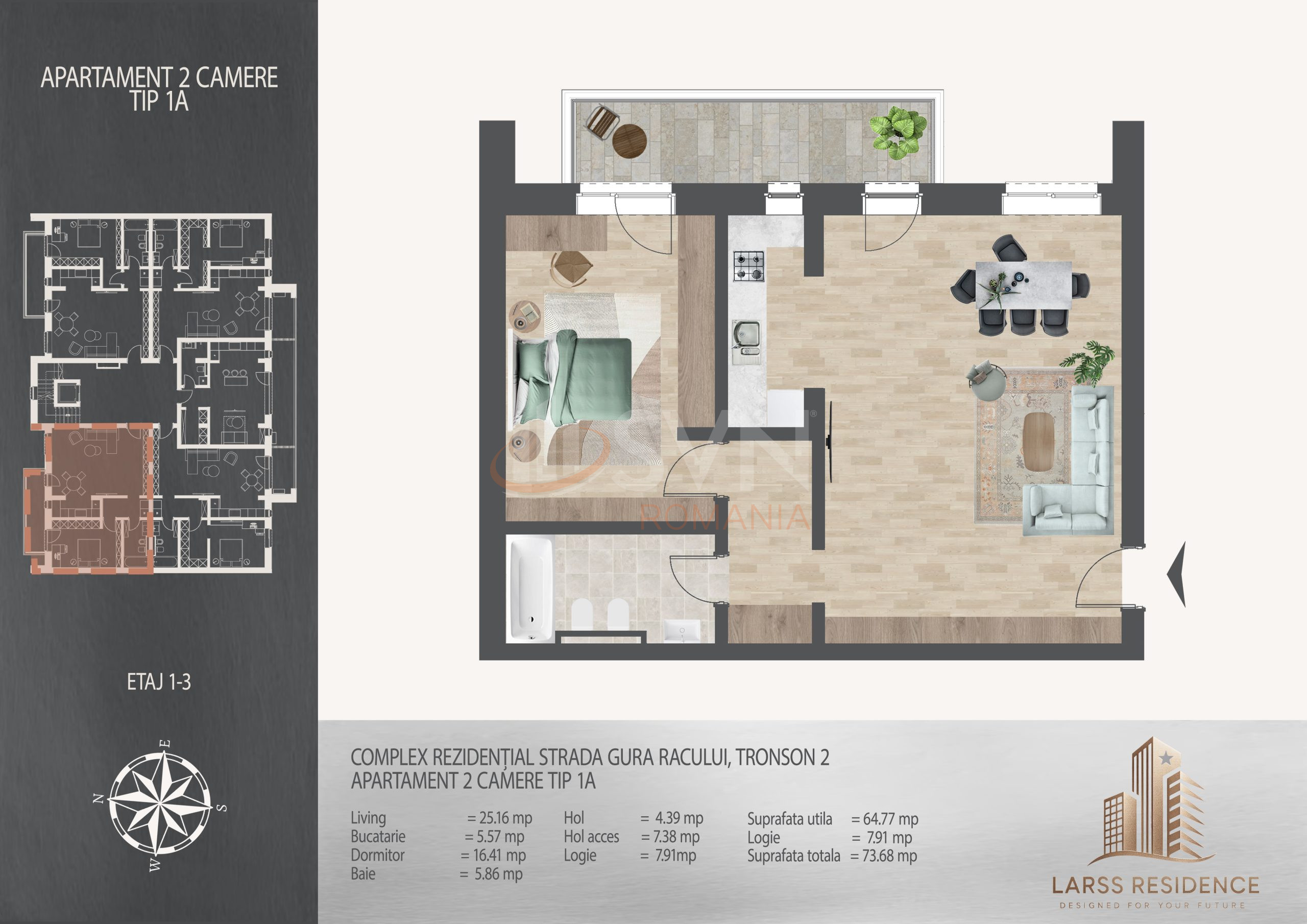 Apartament, 2 camere Bucuresti/Theodor Pallady
