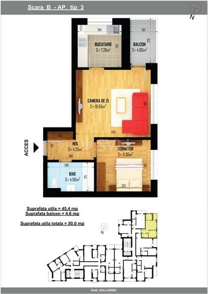 Apartament, 2 camere Bucuresti/Regie