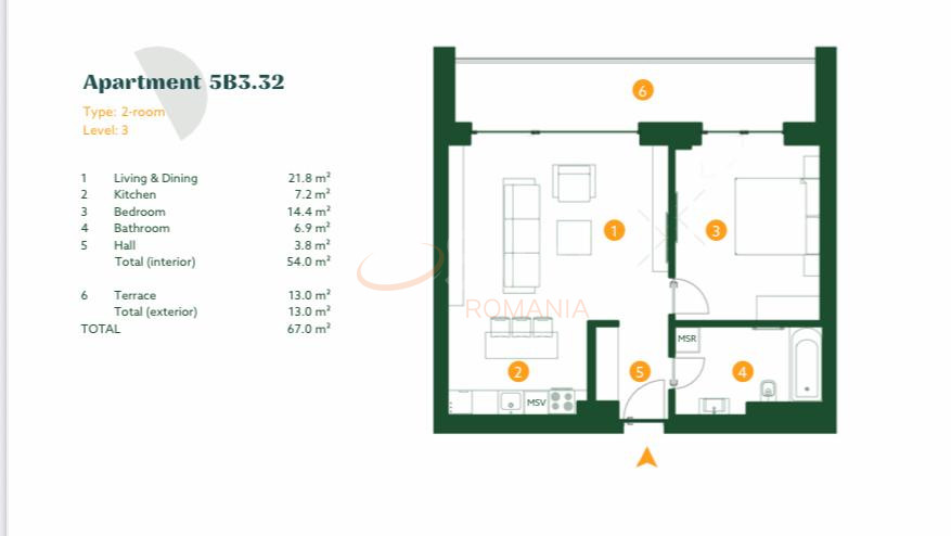 Apartament, 2 camere Bucuresti/Baneasa