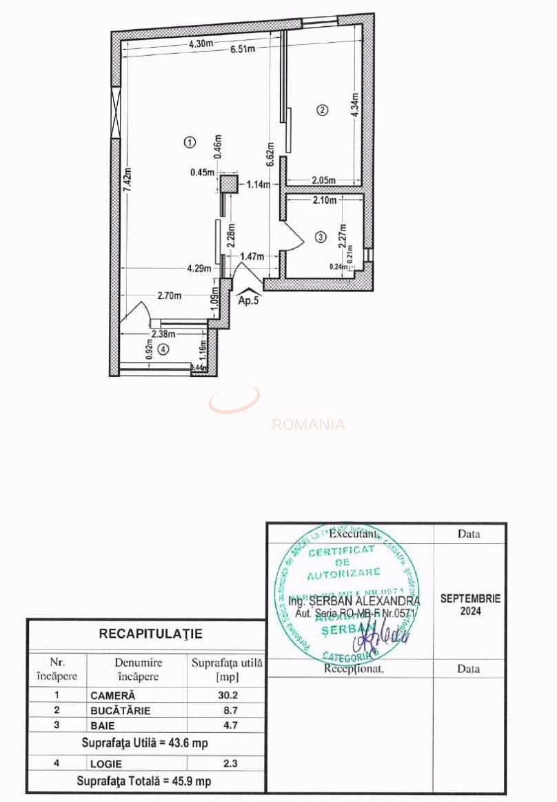 Apartament, 2 camere Bucuresti/Armeneasca