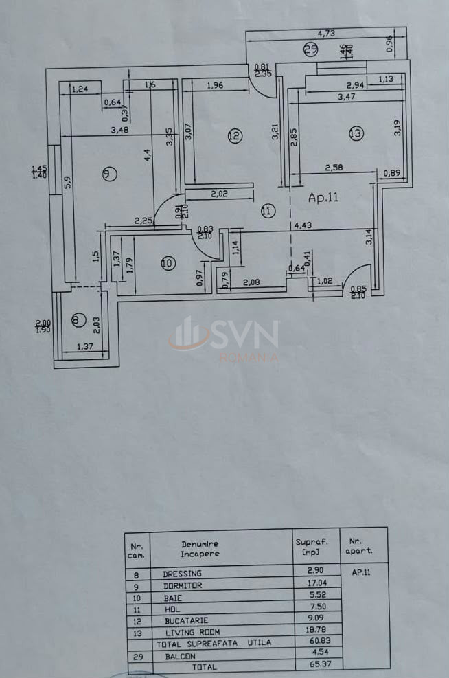 Apartament, 2 camere Ilfov/Centru