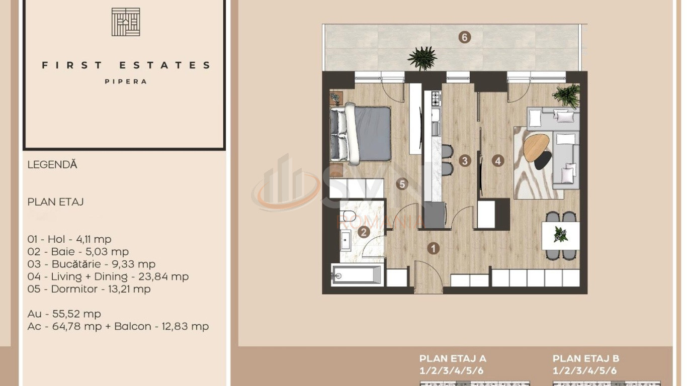 Apartament, 2 camere Bucuresti/Pipera