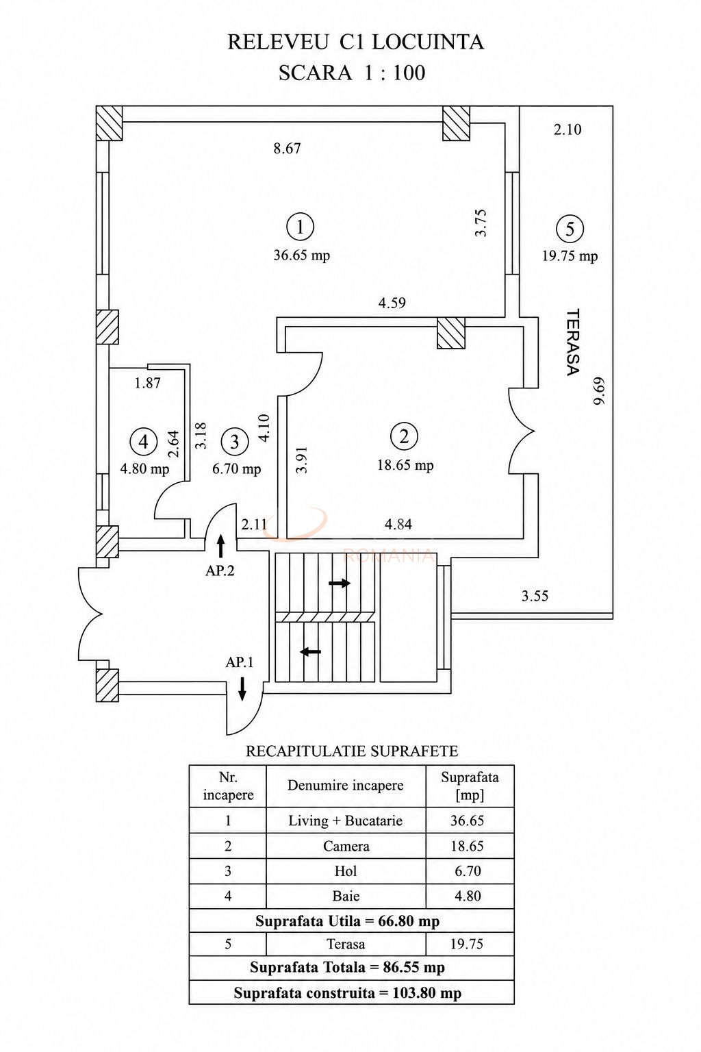 Apartament, 2 camere Bucuresti/Baneasa