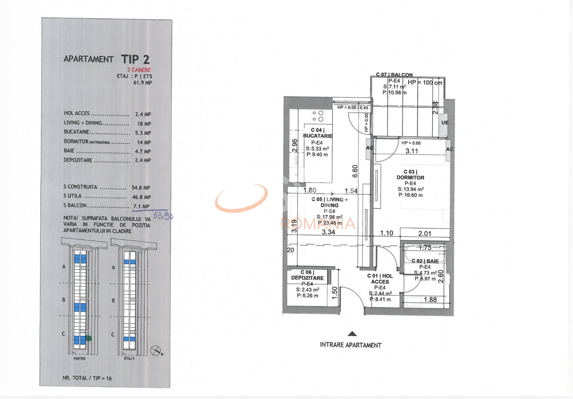 Apartament, 2 camere Ilfov/Dobroesti
