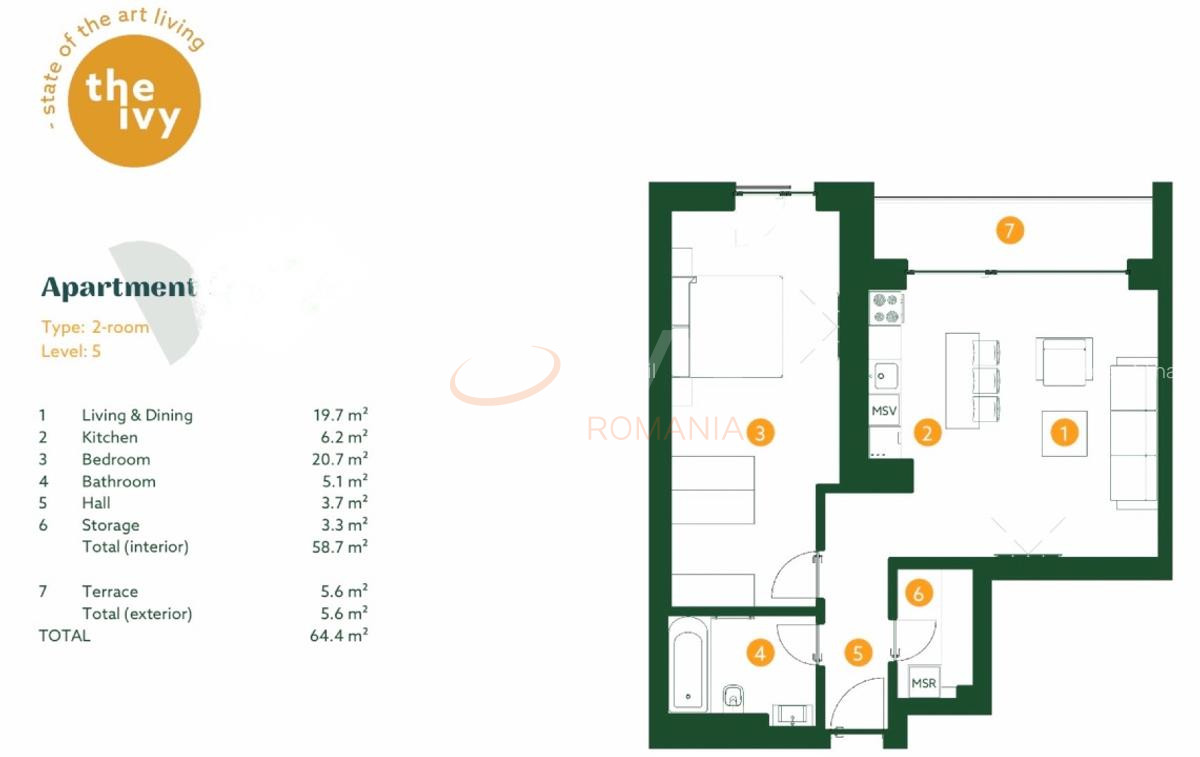 Apartament, 2 camere Bucuresti/Baneasa