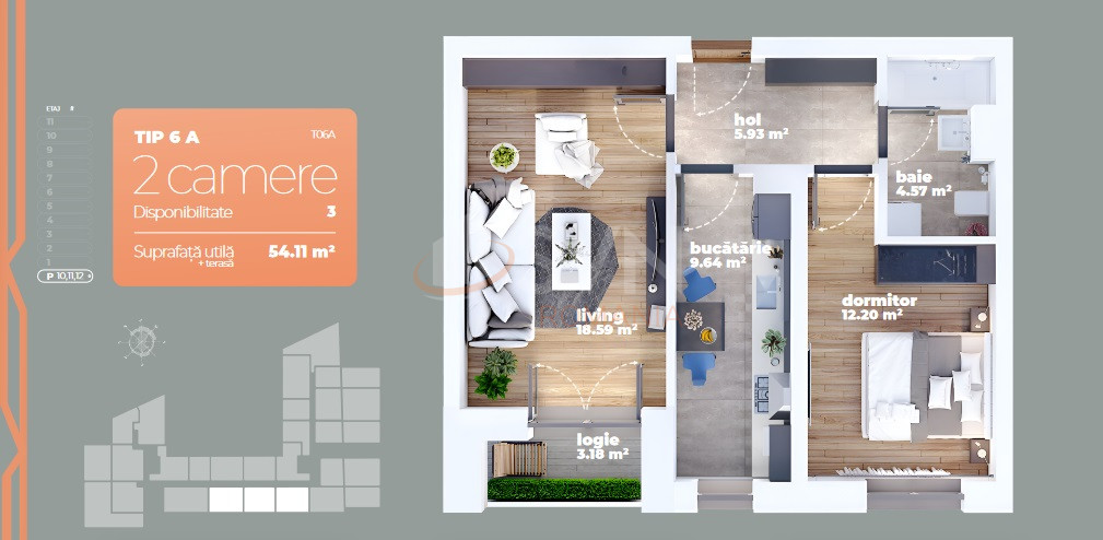 Apartament, 2 camere Bucuresti/Titan