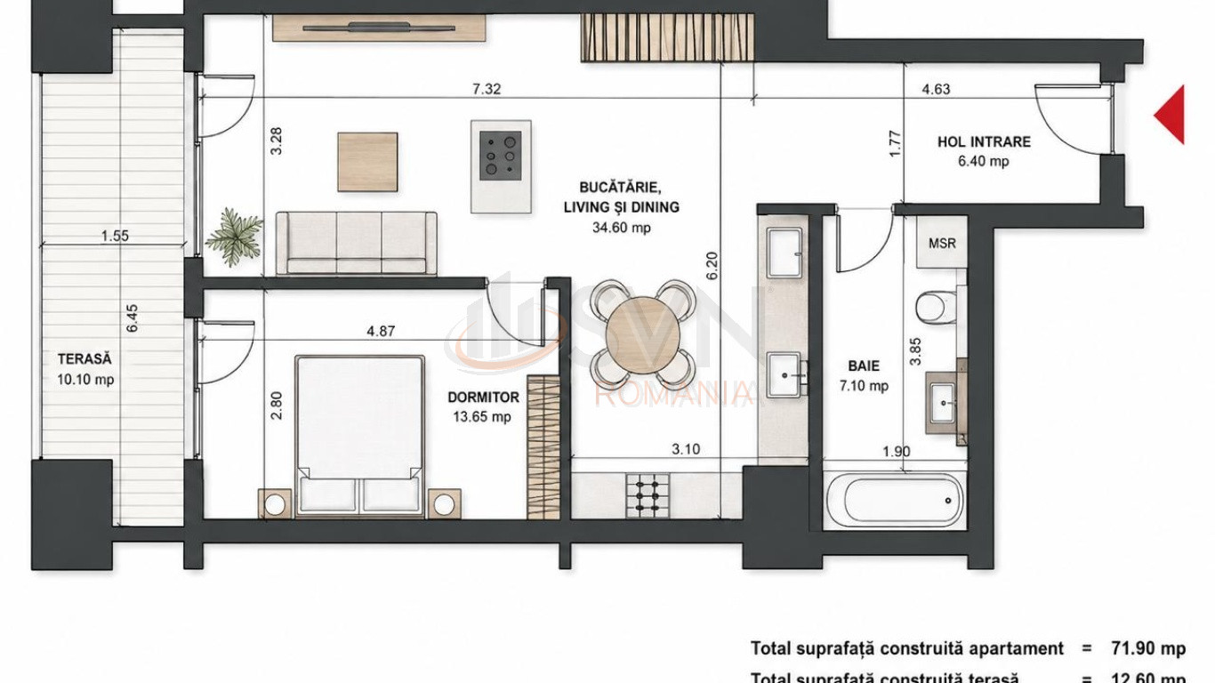 Apartament, 2 camere Bucuresti/Aviatiei