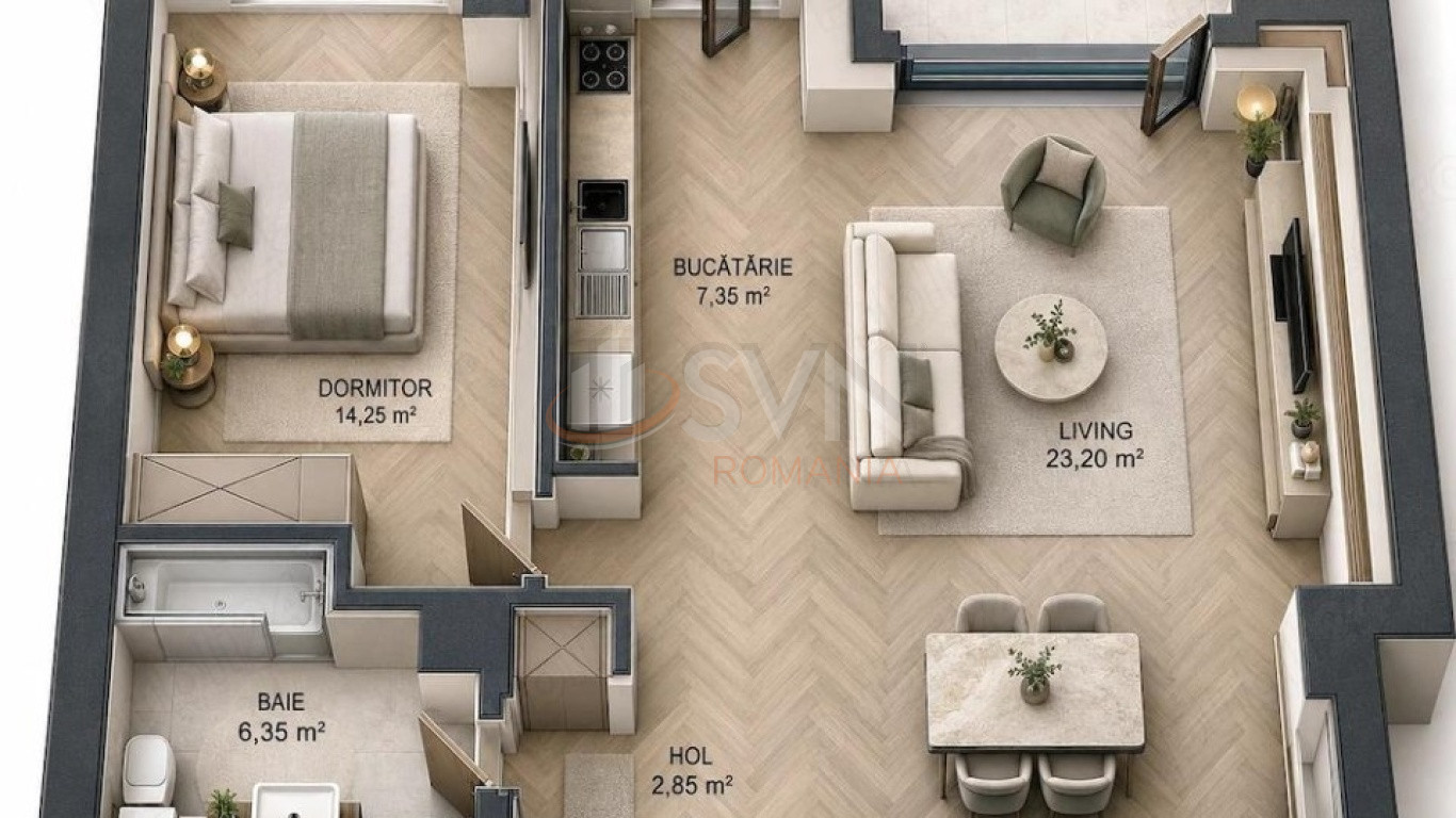 Apartament, 2 camere Bucuresti/Pipera