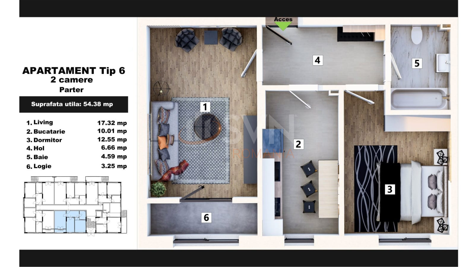 Apartament, 2 camere Ilfov/Fundeni