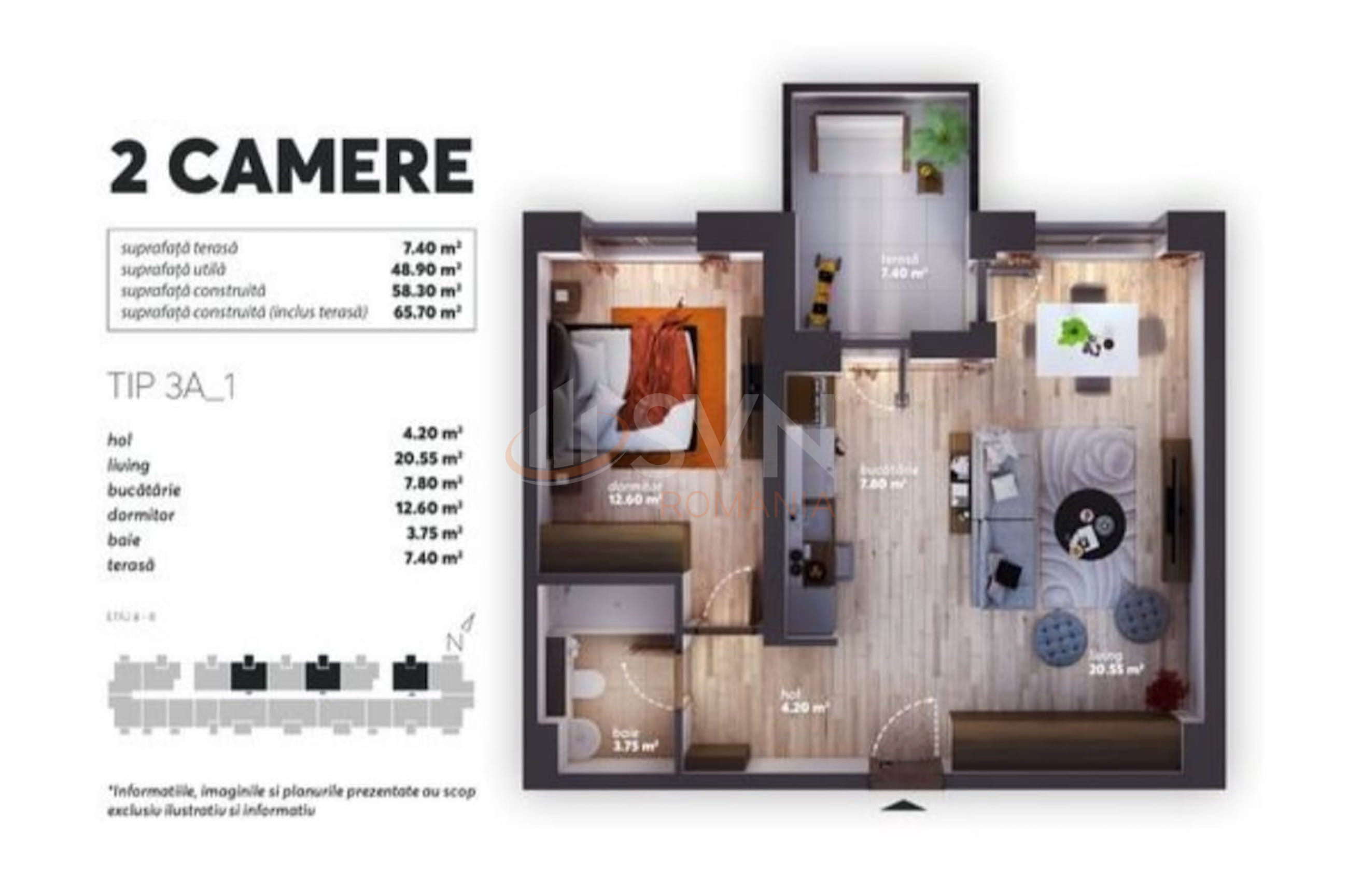 Apartament, 2 camere Bucuresti/Piata Presei Libere