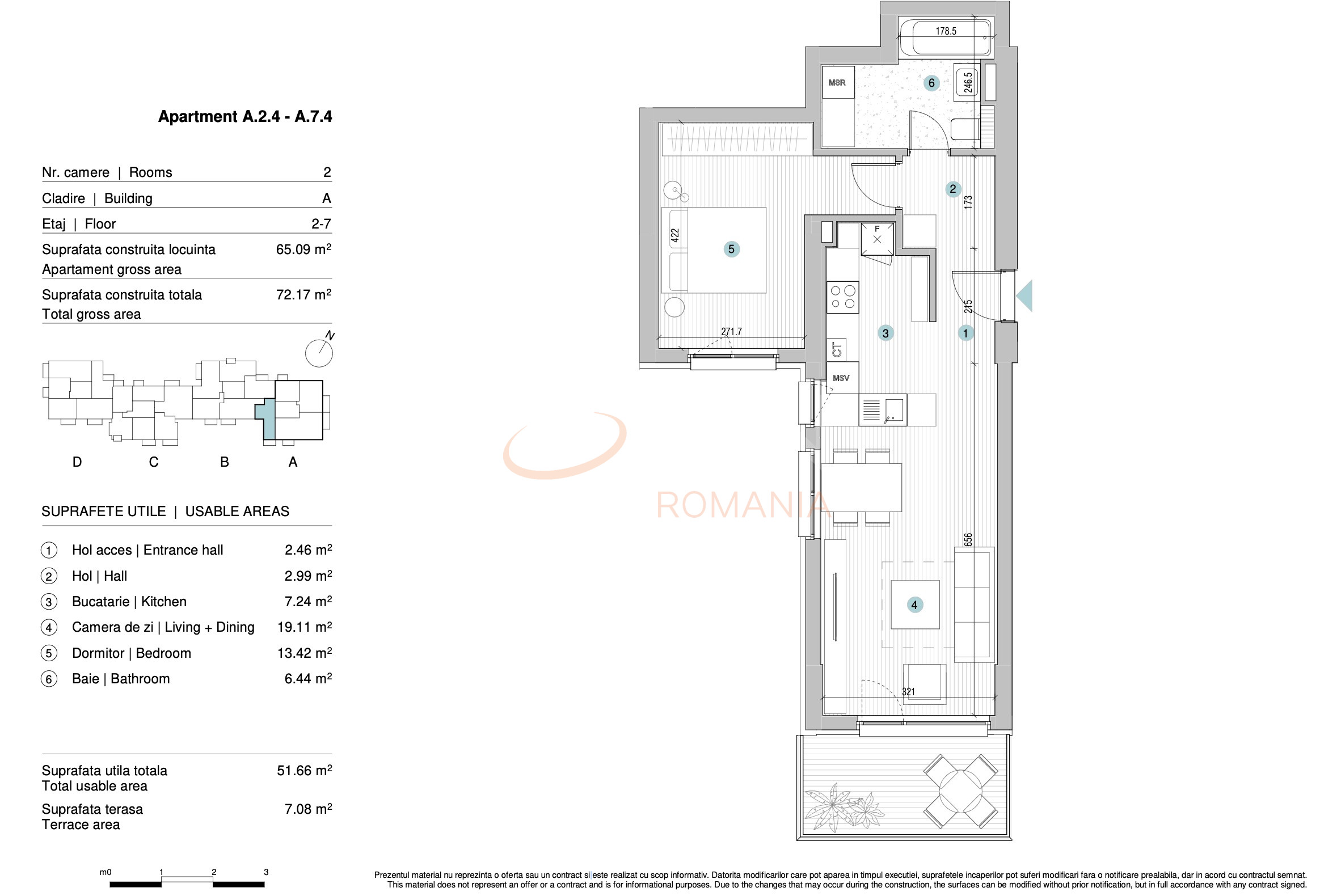 Apartament, 2 camere Bucuresti/Straulesti