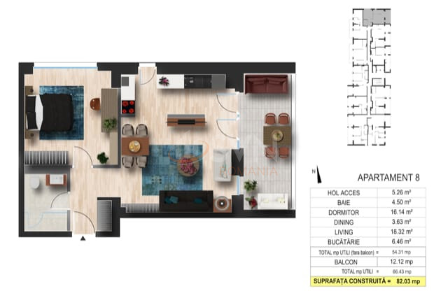 Apartament, 2 camere Bucuresti/Sisesti