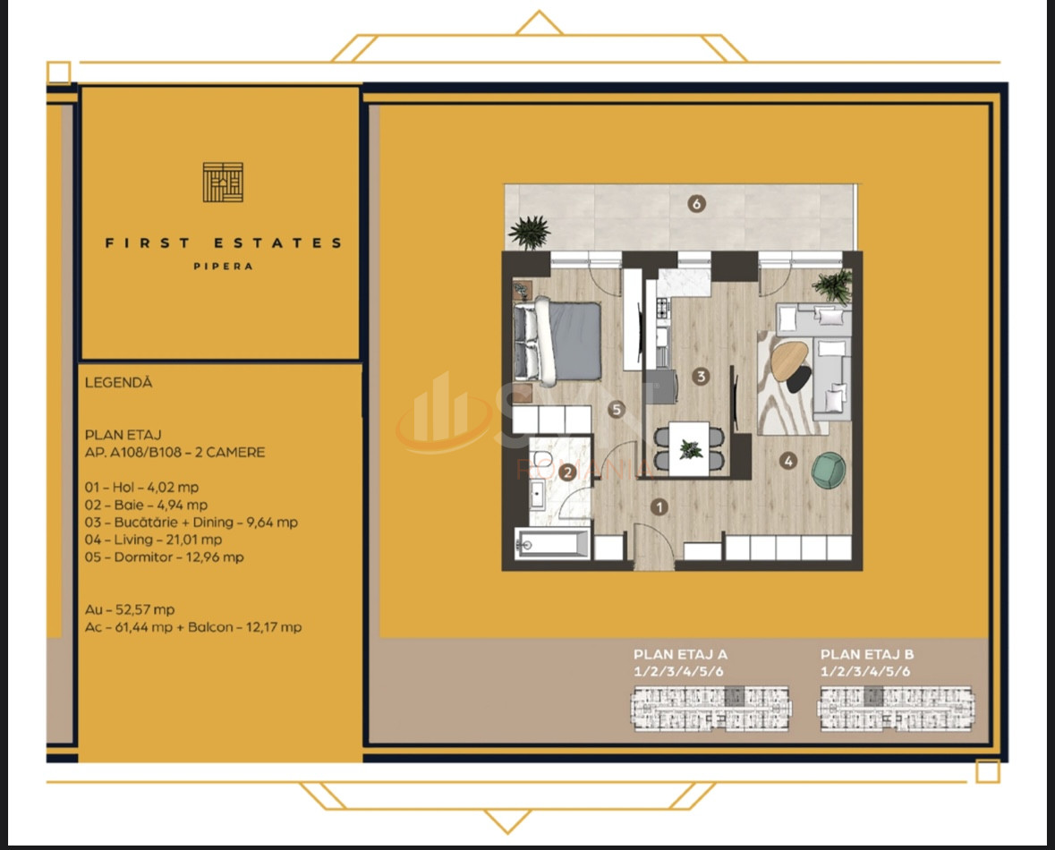 Apartament, 2 camere Bucuresti/Pipera