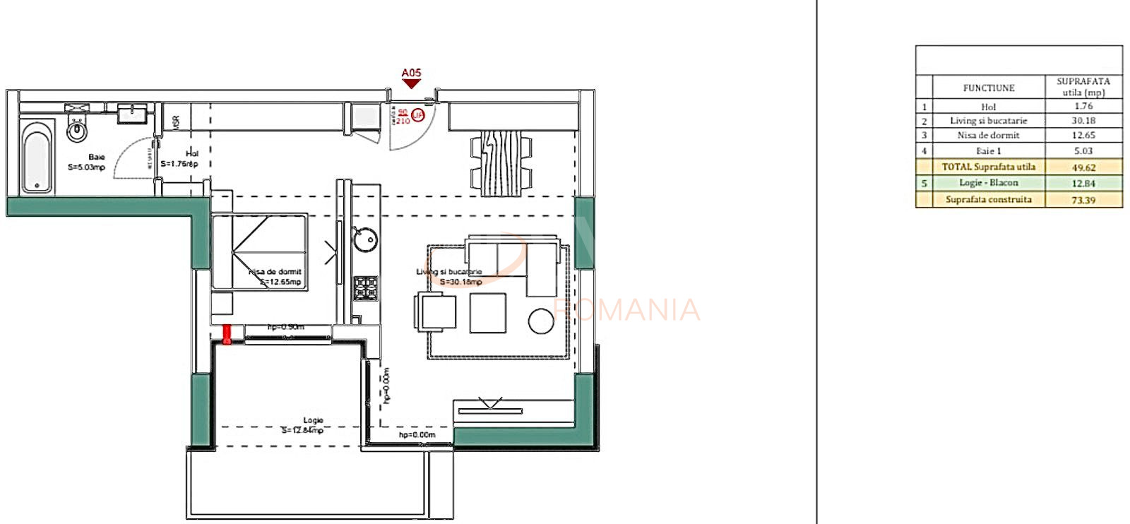 Apartament, 2 camere Bucuresti/Pipera