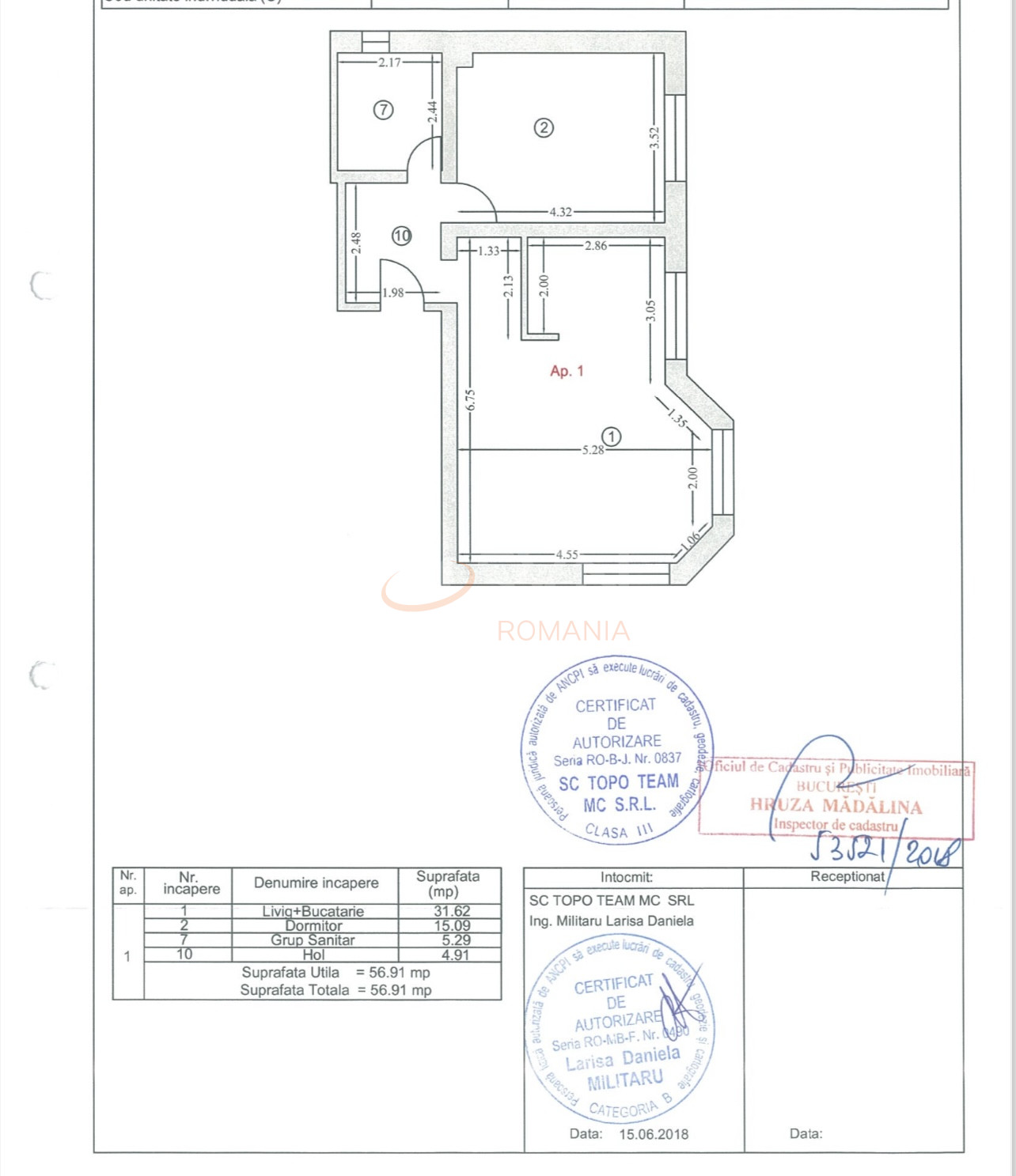 Apartament, 2 camere Bucuresti/Herastrau