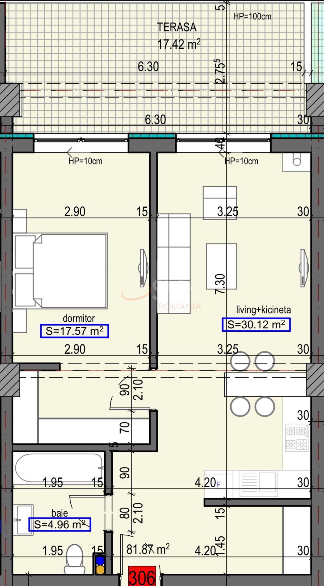 Apartament, 2 camere Constanta/Centru