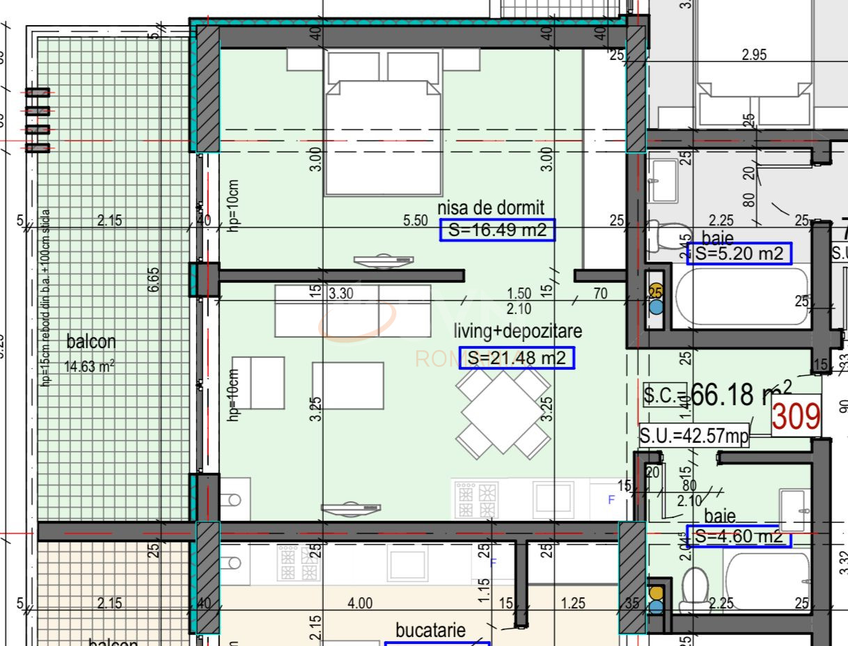 Apartament, 2 camere Constanta/Nord