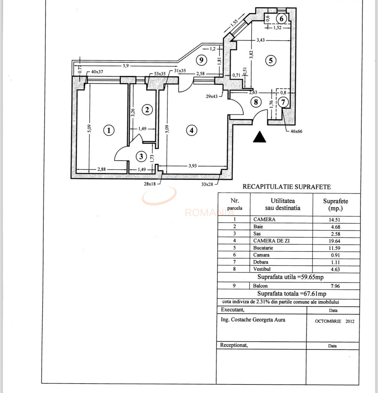 Apartament, 2 camere Bucuresti/Aviatiei