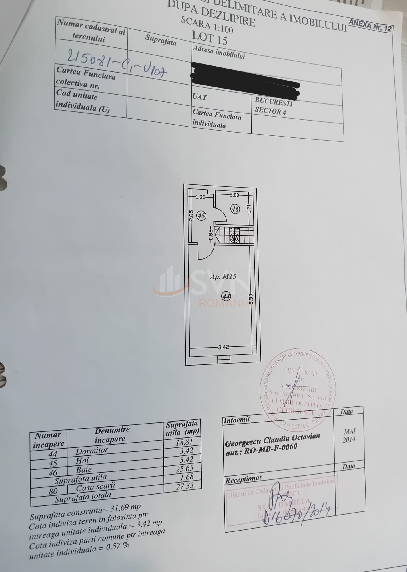 Apartament, 2 camere Bucuresti/Aparatorii Patriei